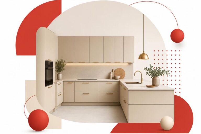 muebles de cocina beige | Yelarsan